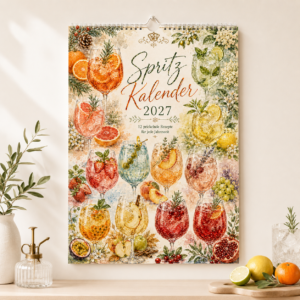 Spritz Kalender 2027 DIN A4 Wandkalender mit Cocktail Rezepten