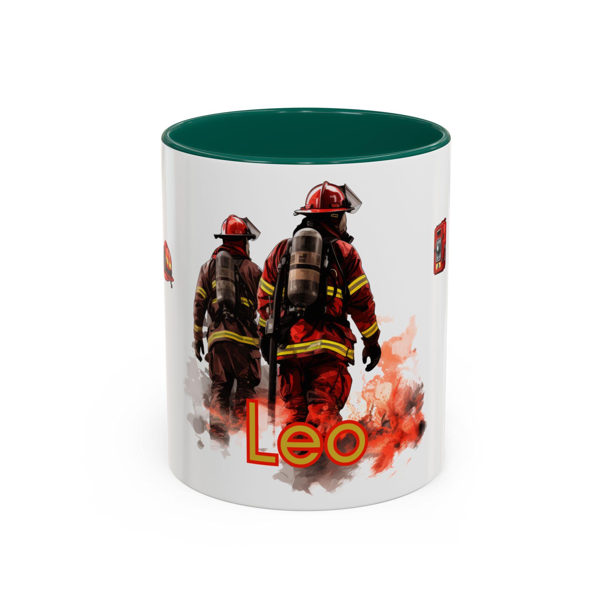 Feuerwehr Tasse personalisiert – Motiv Leo – Geschenk für Feuerwehrmann – Bild 8
