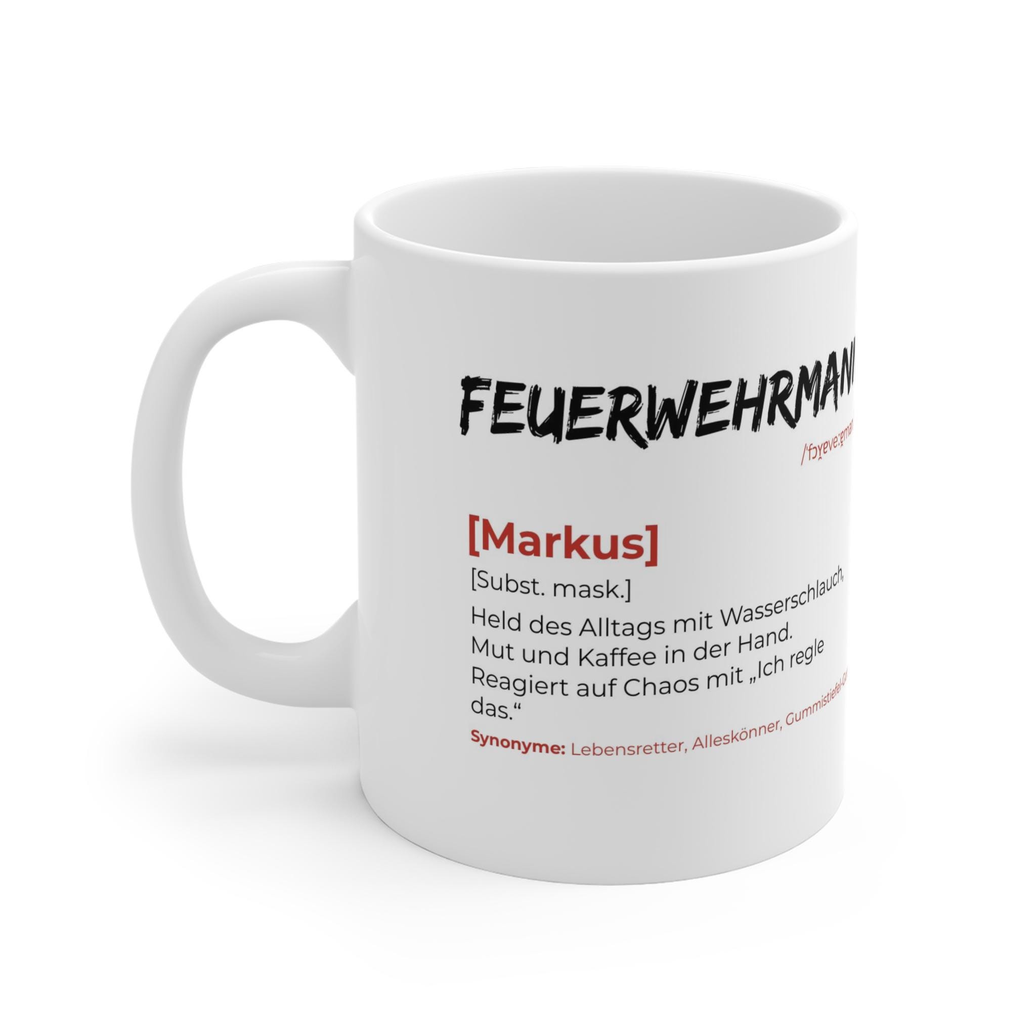 Feuerwehrmann Tasse – Lustige Definition – Bild 2