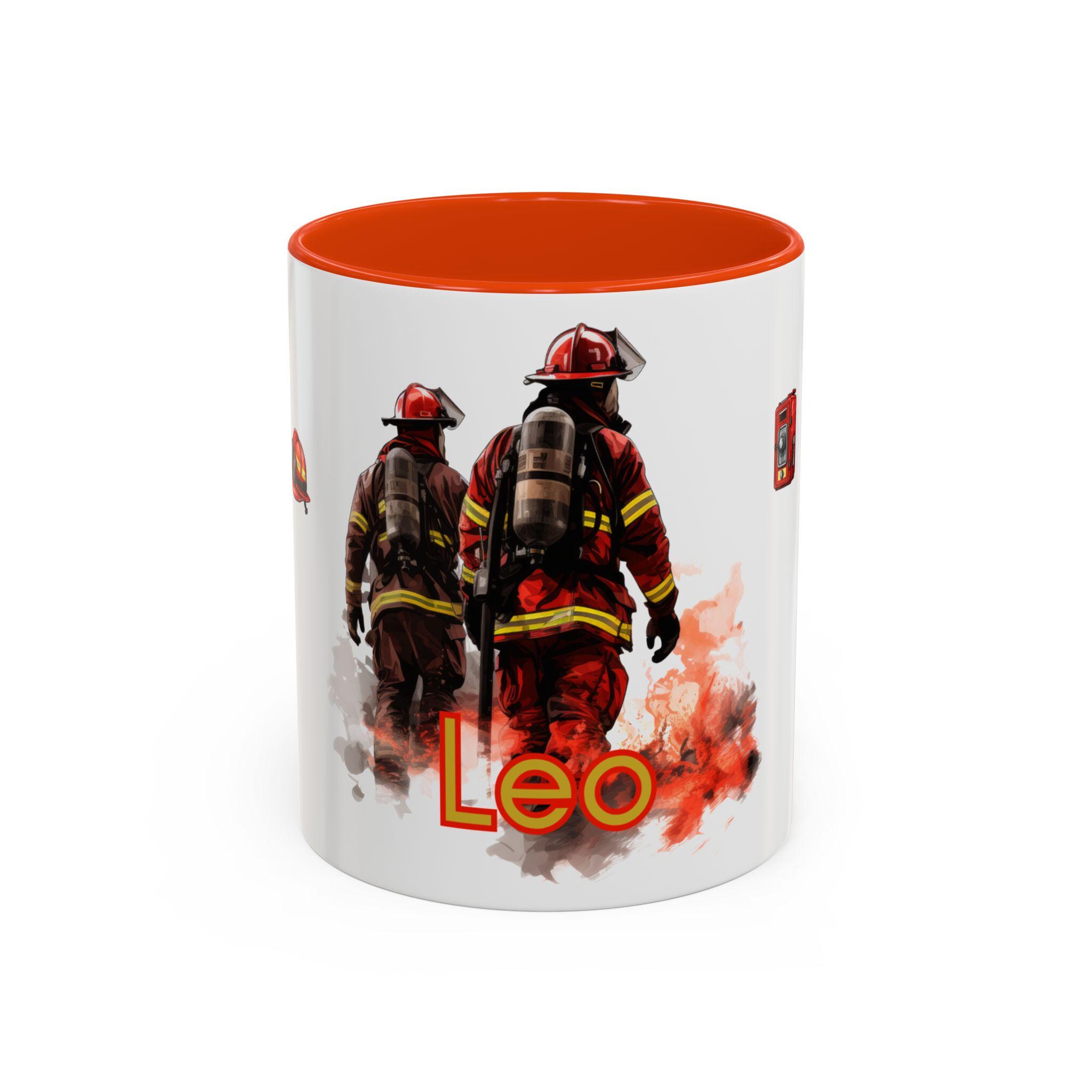 Feuerwehr Tasse personalisiert – Motiv Leo – Geschenk für Feuerwehrmann – Bild 10