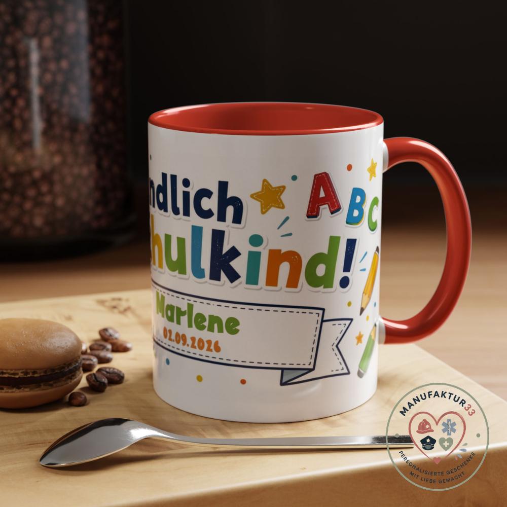 Personalisierte Einschulungstasse personalisiert und Datum – Endlich Schulkind – Bild 6