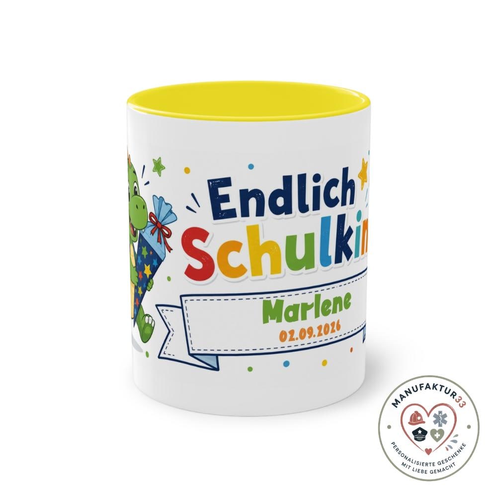 Personalisierte Einschulungstasse personalisiert und Datum – Endlich Schulkind – Bild 8