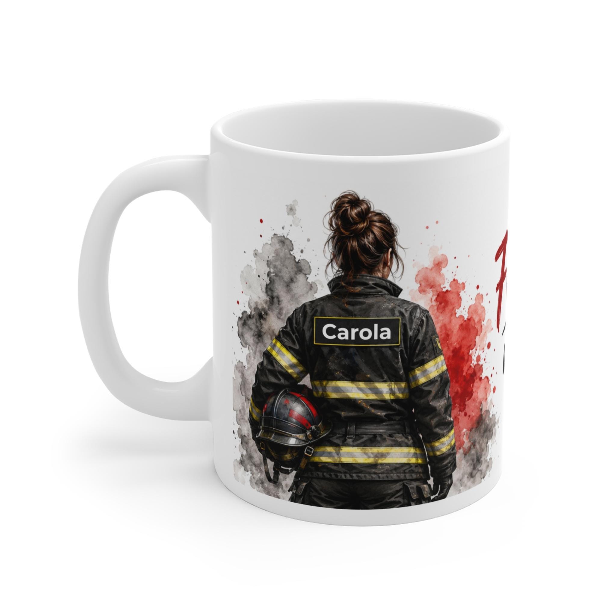 Personalisierte Feuerwehrfrau Tasse personalisiert – Feuerwehr Geschenk für Frauen – Bild 4