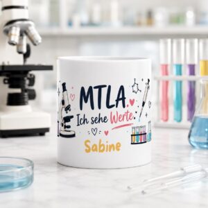 Personalisierte MTLA Tasse mit Namen – Labor Tasse
