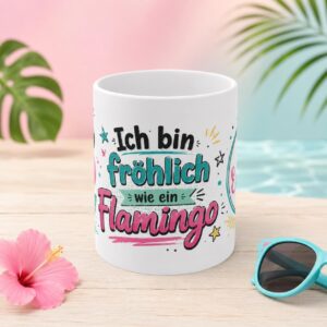 Personalisierte Kindertasse Flamingo – Affirmation Tasse für Kinder